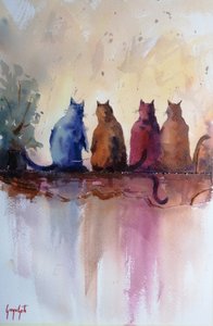 Cuatro gatos de colores de Giorgio Gosti