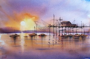 Muelle de pesca «Golden Hour» de Giorgio Gosti