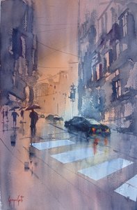 Reflejos de una ciudad lluviosa de Giorgio Gosti