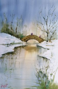 Reflexión sobre el puente de invierno de Giorgio Gosti