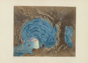 Cueva Azul en Capri ¡Cueva Azul de Capri! (título en el objeto) de Giorgio Sommer (attributed to)