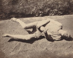 Fundición humana, Pompeya,1873 (foto)