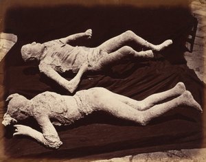 Calcos humanos, Pompeya, c. 1870 (foto)