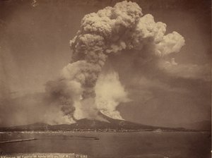 Monte Vesubio, activo, 1872 de Giorgio Sommer