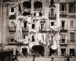 Escena callejera, Nápoles, Italia