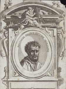 Battista Franco Veneziano, nacido como Giovanni Battista Franco, un artista italiano. Grabado por Giorgio Vasari de Giorgio Vasari