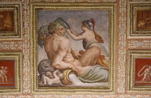 (detalle) Ceres amamantando a Triptolemo, techo de Altoviti