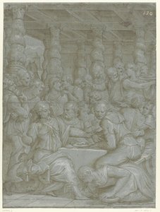 Cristo en la casa de Simón el fariseo de Giorgio Vasari