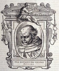 Retrato de Beato Angélico llamado Fra Angelico (Guido Di Pietro Da Mugello) 1390-1455, pintor italiano. En 
