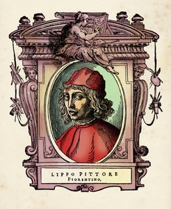 Retrato de Lippo di Benivieni (siglos XIII-XIV) Grabado de 