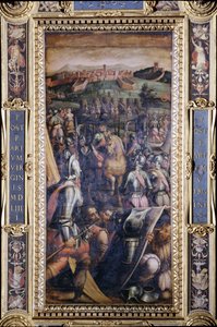 La captura de Casole del techo del Salone dei Cinquecento, 1565