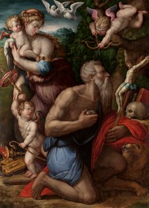 La Tentación de San Jerónimo de Giorgio Vasari