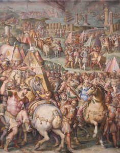 El emperador Maximiliano levanta el sitio de Livorno, 1568-1571 de Giorgio Vasari
