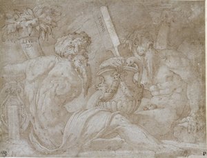 Tres dioses del río de Giorgio Vasari