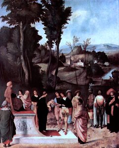 Español: Moisés sometido a la prueba del fuego de Giorgione