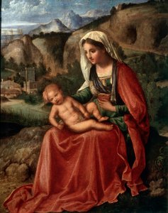 La Virgen y el Niño en un paisaje de Giorgione da Castelfranco