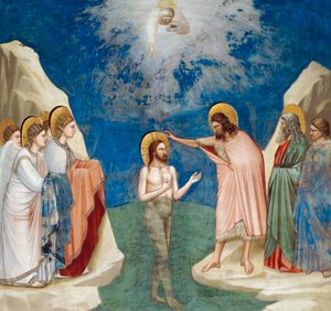 Bautismo de Cristo (detalle) de Giotto (c.1266 1337)