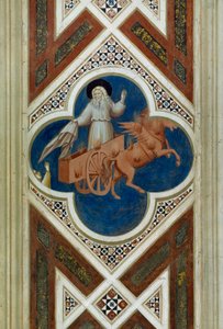 Elías siendo llevado al cielo, detalle de Vida y Pasión de Cristo, por Giotto de Giotto (c.1266 1337)