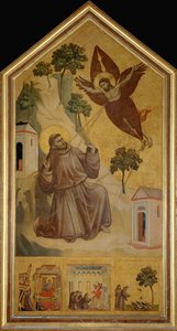 San Francisco de Asís recibiendo los estigmas. i€ la predelle: Le songe d