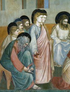 Lavado de pies, detalle de Vida y Pasión de Cristo, por Giotto de Giotto (c.1266 1337)