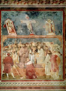 Vida de San Francisco de Asís: La verificación de los estigmas (San Jerónimo examinando los estigmas) - Fresco de Giotto (c.1266 1337)