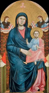 Madonna y niño entronizados con dos ángeles de Giotto (c.1266 1337)