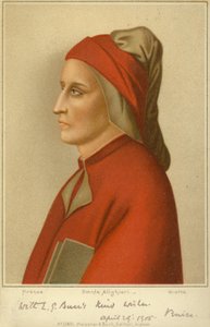 Dante Alighieri (c1265-1321), poeta italiano de Giotto di Bondone