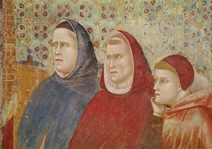 San Francisco predicando un sermón al Papa Honorio III, (detalle) c.1297-99 de Giotto di Bondone