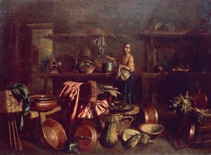 Dentro de la cocina, por Gian Domenico Valentino de Giovan Domenico Valentino