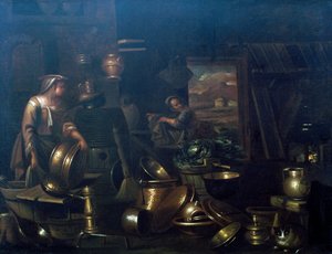 Dentro de la cocina, por Gian Domenico Valentino de Giovan Domenico Valentino