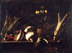Bodegón con verduras, de Giovan Battista Ruoppolo (1629-1693) de Giovanni Battista Ruoppolo or Ruopolo