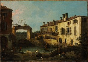 Cerradura cerca de Dolo de Giovanni Antonio Canal