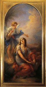 Agar en el desierto de Giovanni Carnovali