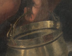 Crucifixión (detalle) de Giovanni (fl.1537 d.c.1570) Fratino