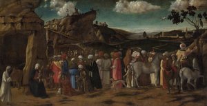 La adoración de los reyes de Giovanni (workshop of) Bellini