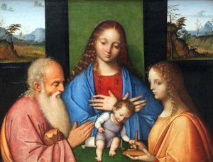 Virgen con el Niño















 con San José y Lucía de Giovanni Agostino da Lodi