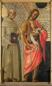 San Bernardino de Siena y San Juan Bautista, ca 1485-1490 de Giovanni Ambrogio Bevilacqua