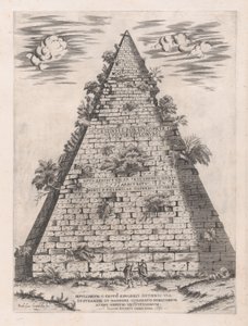 Speculum Romanae Magnificentiae: Pirámide de Cayo Cestio de Giovanni Ambrogio Brambilla
