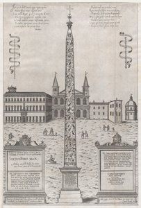 Speculum Romanae Magnificentiae: El Obelisco Egipcio de Constantino, 1589 de Giovanni Ambrogio Brambilla