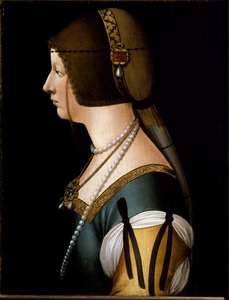 Retrato de la emperatriz Bianca Maria Sforza de Giovanni Ambrogio de (circle of) Predis