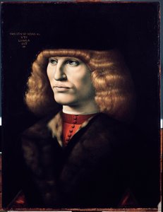 Retrato de joven, circa 1495 de Giovanni Ambrogio de Predis