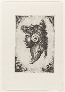 Composición de tres caras y la cabeza de un carnero de Giovanni Andrea Maglioli