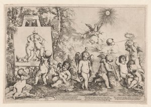 Alegoría con amorcillos de Giovanni Andrea Podesta