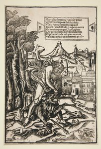 Hércules y el león de Nemea de Giovanni Andrea Vavassore