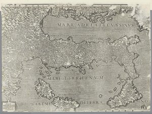 Mapa de Italia de Giovanni Andrea Vavassore