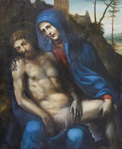Piedad", Giovanni Antonio Bazzi (óleo sobre tabla) de Giovanni Antonio Bazzi Sodoma