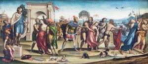 La violación de las Sabinas de Giovanni Antonio Bazzi Sodoma