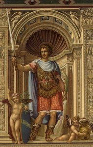 San Víctor, pintura de Il Sodoma en el Palazzo Comunale, Siena, Italia de Giovanni Antonio Bazzi after Sodoma