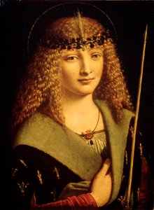 Retrato de un joven como San Sebastián, c1500 de Giovanni Antonio Boltraffio