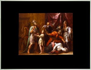 Muerte de Lucrecia (lienzo) de Giovanni Antonio Burrini or Burino